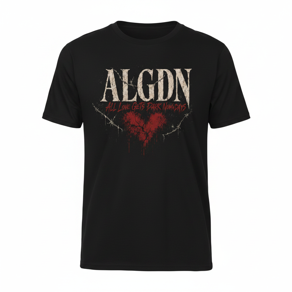 ALGDN All Love Gets Dark Nowadays - Black T-Shirt Product