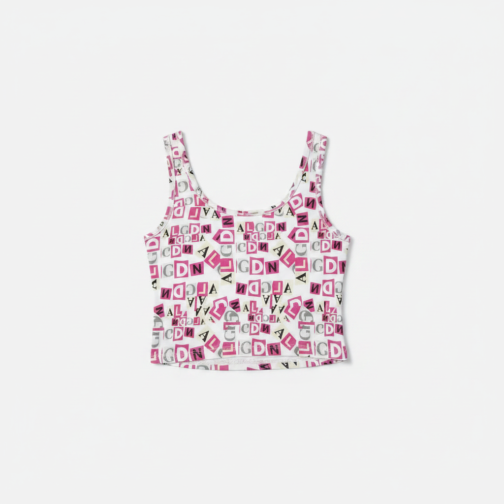 ALGDN Ransom Print Tank Top – Flat Lay