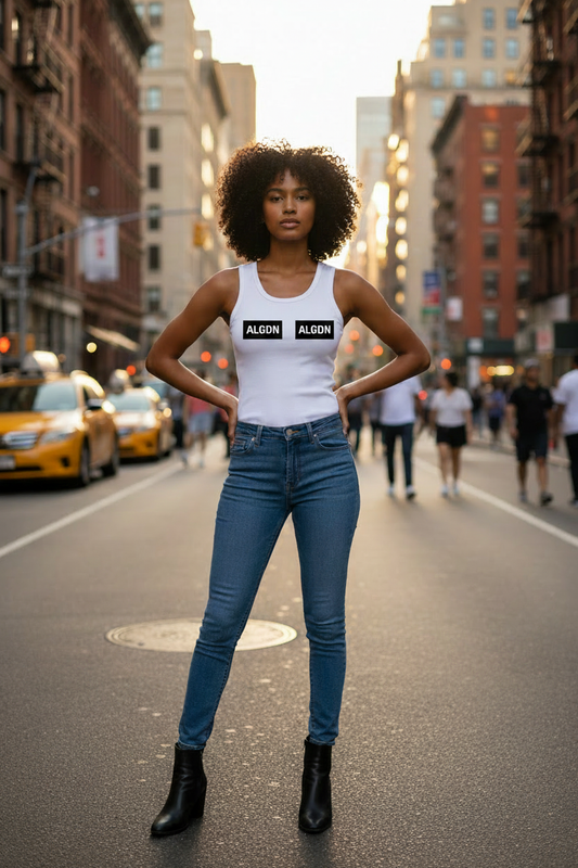 ALGDN Tank - White Logo on Black Patch