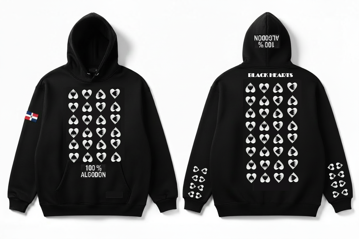 Black Hearts Inside Hoodie