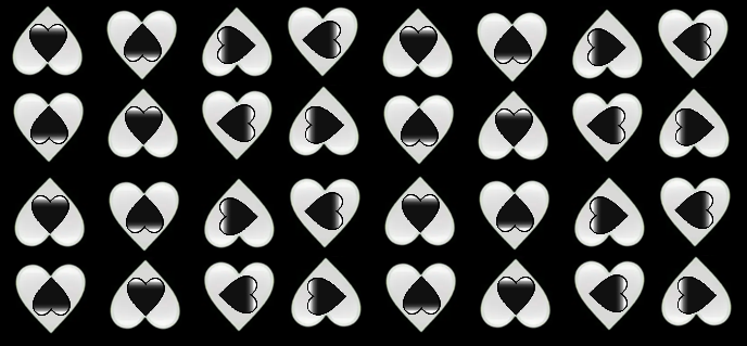 Black Hearts Inside Boy Shorts