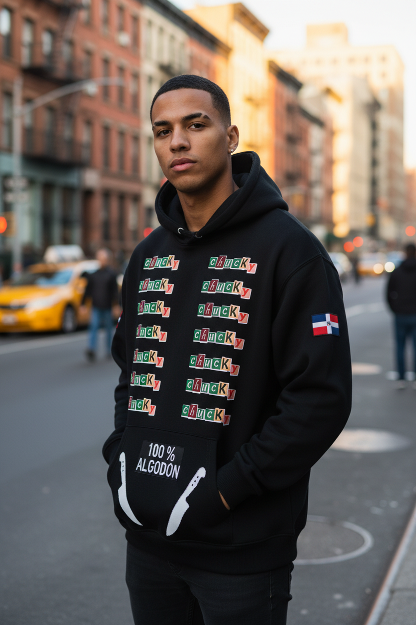Chucky Knives Hoodie - Male Model NYC