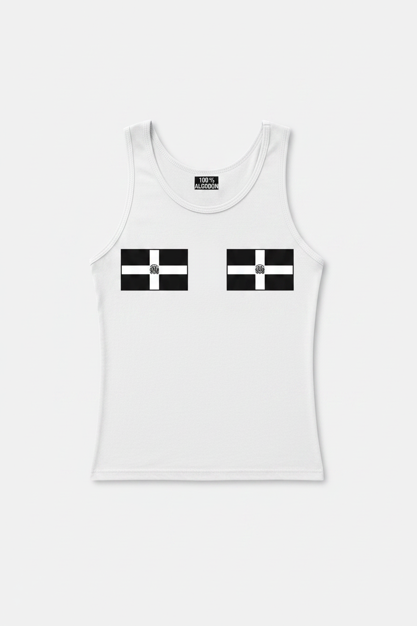 Dominican Flag Grey Tank Top