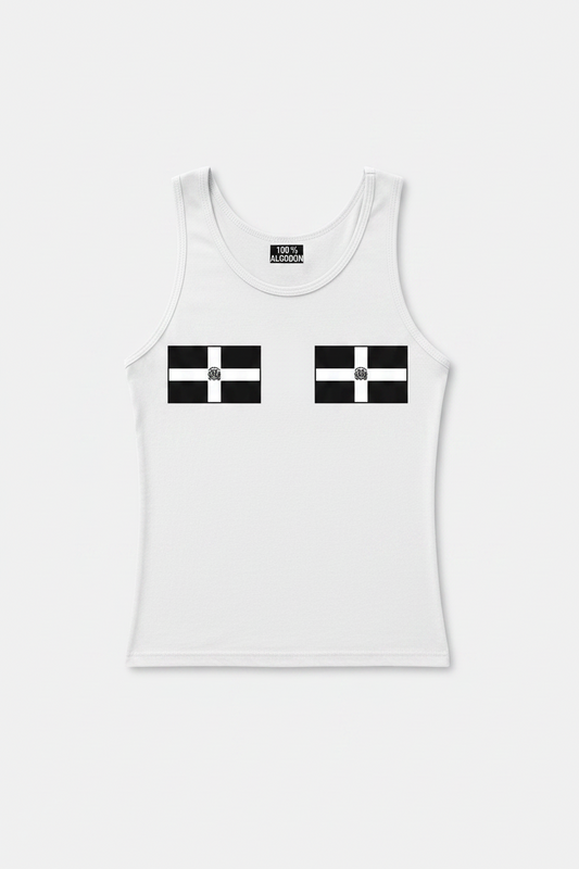 Dominican Flag Grey Tank Top