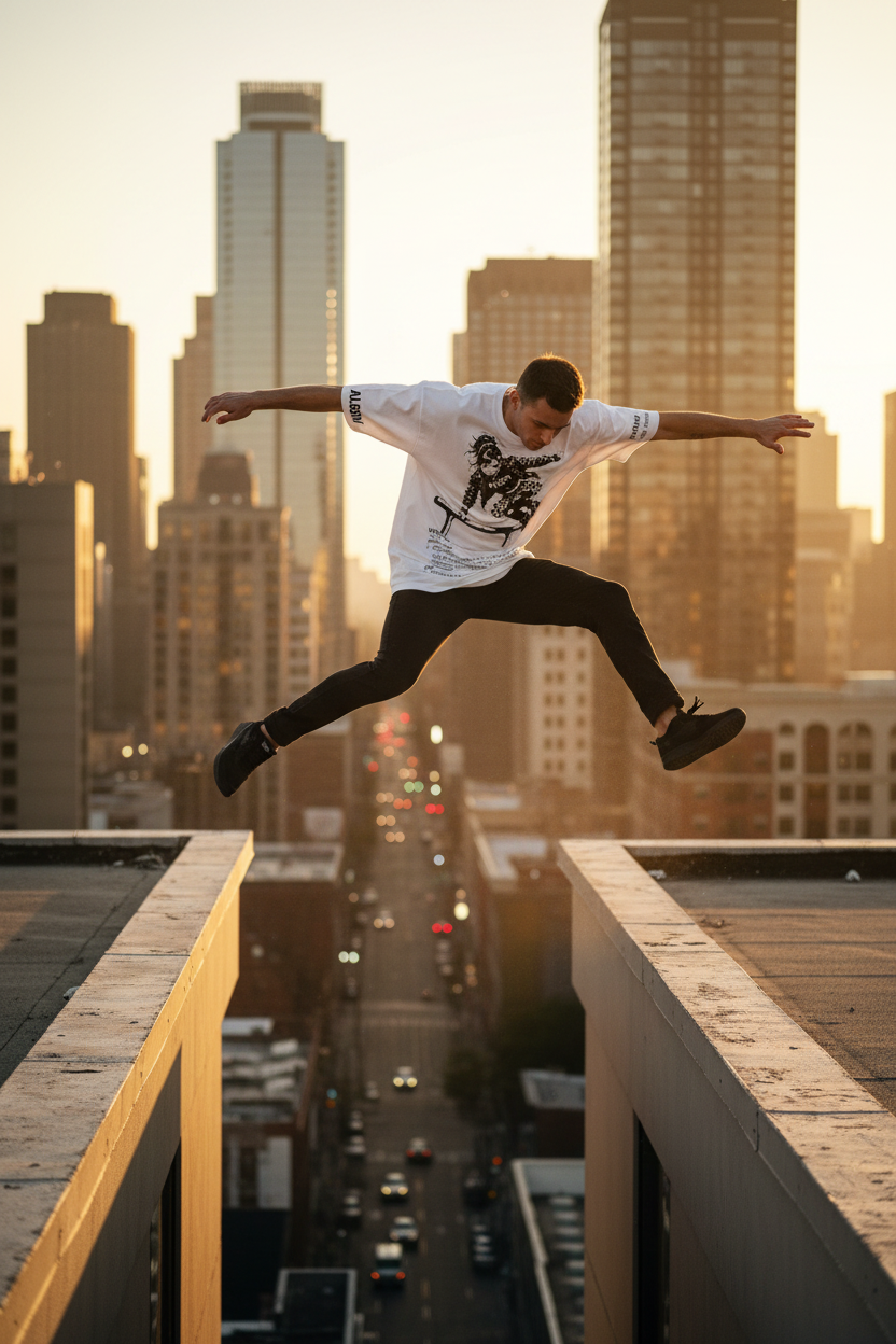Parkour Rooftop Model - Exact Shirt